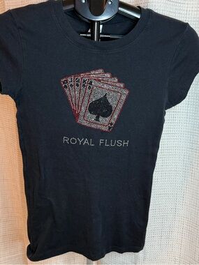 Bella Poker Shirt - rhinestone Royal Flush